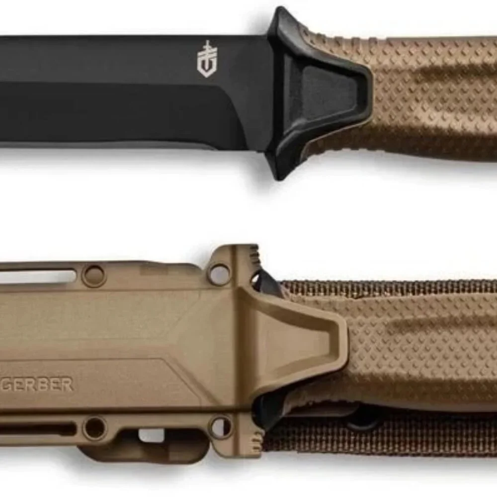 Gerber StrongArm Fixed Blade Knife Plain Edge - Coyote Brown - New in Box 2 pack